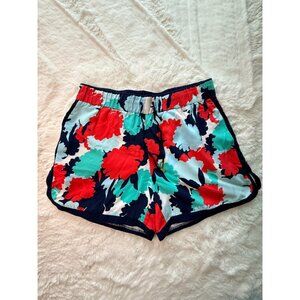Kaari Blue Red White Aqua Shorts Size Small stretch Waist